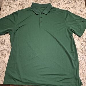 Nike Mens Dri-FIT Dark Green Polo Golf Shirt XXL